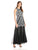 Adrianna Papell - Halter Neckline Sequined Mesh Long Dress 91928790 in Black and White