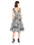 Adrianna Papell - 191929200 Swirl Print Tea Length Dress in White and Black