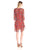 Donna Morgan - D4061M Floral Print Chiffon A-line Dress in Orange and Multi-Color