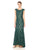Decode 1.8 - 184261 Floral Embroidered Fitted Evening Dress in Green