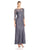Adrianna Papell - Embellished Lace Illusion Dress 81915120 in Gray