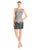 Adrianna Papell - Sequined Sheer Cocktail Dress 041912250 in Silver