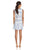 Ivy & Blu by Maggy Boutique - S3787M Printed Jewel Neck A-line Dress in White and Multi-Color
