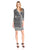 Donna Morgan - D3857M Surplice Neck Print Cocktail Dress in Black and White