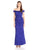 Alex Evenings - Off Shoulder Ruched Long Dress 166198 in Blue