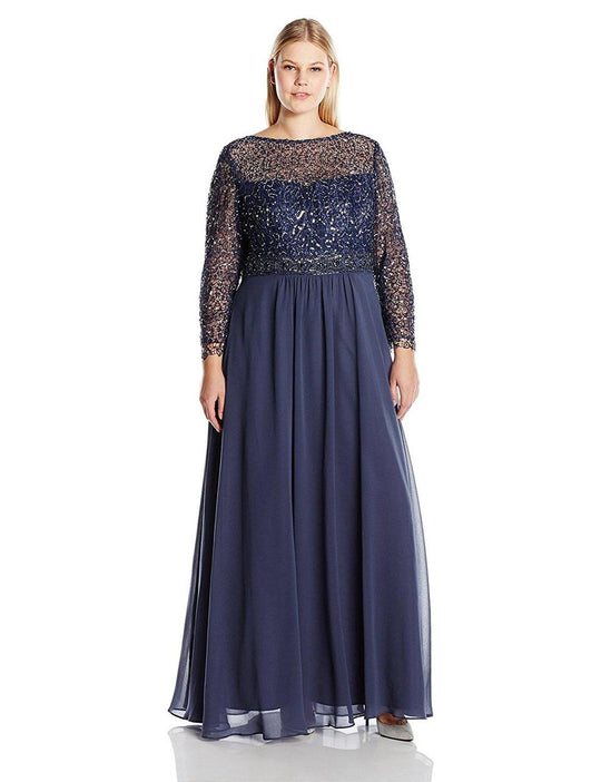 Decode 1.8 - Long Sleeves Long Dress 182734W in Blue