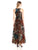 Aidan Mattox - Halter Neckline Floral Print Long Dress MN1E200577 in Gold and Floral