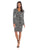 Adrianna Papell - Wrap Leaf Print Dress 15246910 in Black and White