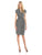 Adrianna Papell - 12243690 Printed V-neck Jersey Sheath Dress in Black