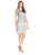 Adrianna Papell - 41926810 Cap Sleeve Rivulet Beaded Sheath Dress in Silver