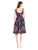 Donna Morgan - D3531P Floral Tea Length Dress in Black and Floral