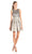 Aidan Mattox - 151A11550 Sequined Jewel Neck Pleated A Line Dress in Neutral