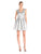 Aidan Mattox 151A11590 Metallic Jacquard Cocktail Dress In Silver