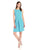 Anne Klein - 10637626 Polka Dot Jewel Pleated Cocktail Dress in Blue and White