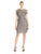 Adrianna Papell - Sequined Jewel Neck Column Dress 41912430 in Gray