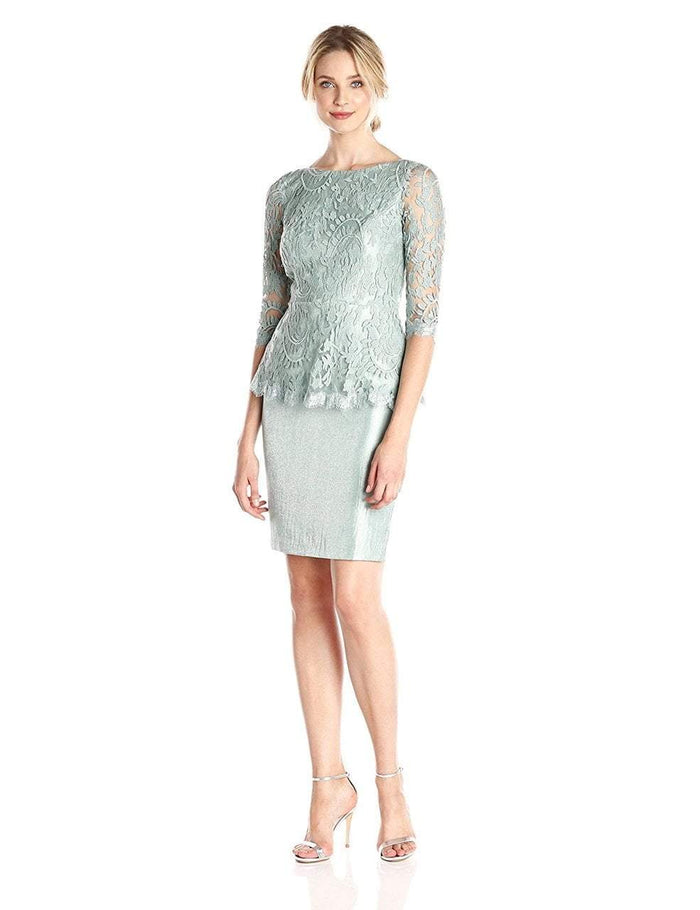 Adrianna Papell - Bateau Lace Dress 14251100 in Green