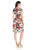 Anne Klein - 10576398 Floral Bateau Neck A-Line Dress in Multi-Color and Floral