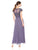 Alex Evenings - 132895 Embroidered Bateau Mesh A-line Dress In Purple