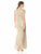 Emma Street - 1111279 Cap Sleeve Sequined Scoop Neck Sheath Gown in Gold