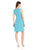 Anne Klein - 10637626 Polka Dot Jewel Pleated Cocktail Dress in Blue and White
