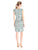 Adrianna Papell - 16233970 Printed V-Neck Column Dress in Green and Multi-color