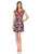 Adrianna Papell - AP1D101129P Floral Printed Fit and Flare Dress in Blue and Multi-Color