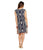 London Times - T2790MSG Animal Print Sharkbite Hem Dress in Black and Green