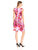Adrianna Papell - AP1D100761 Printed Jewel A-line Dress in Pink and Multi-Color