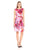 Adrianna Papell - AP1D100761 Printed Jewel A-line Dress in Pink and Multi-Color