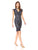 Adrianna Papell - AP1D101638 Lace Cap Sleeves Cocktail Dress In Blue and Pink