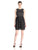 Ivy & Blu by Maggy Boutique - S3602M Lace Jewel Neck A-line Dress in Blue and Neutal