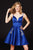 Angela and Alison -82001 Fit and Flare Sleeveless Cocktail Dress In Blue