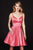 Angela and Alison -82001 Fit and Flare Sleeveless Cocktail Dress In Pink