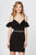 Angela & Alison-82003 Beaded Plunging V-neck Sheath Dress In Black