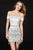 Angela and Alison - 82009 Two-Piece Sequin Fringed Off Shoulder Dress In White