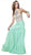 Bejeweled Halter Chiffon A-line Dress