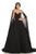 Johnathan Kayne - 8200 Deep Sweetheart Ballgown With Beaded Cape in Black