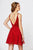 Angela and Alison - 82010 Deep V-neck A-line Cocktail Dress