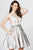 Angela and Alison - 82014 Plunging V-Neck Embellished Cocktail Dress