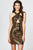 Angela and Alison - 82017 Metallic Criss Cross Halter Cocktail Dress