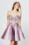 Angela and Alison - 82018 Beaded Off-Shoulder A-Line Cocktail Dress