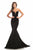 Johnathan Kayne - 8201 Deep Sweetheart Mermaid Gown With Beaded Cape in Black