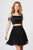 Angela and Alison - 82023 Two Piece Square Neck A-Line Cocktail Dress In Black