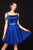 Angela and Alison - 82023 Two Piece Square Neck A-Line Cocktail Dress In Blue