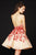 Angela & Alison - 82025 Illusion Halter Floral Cocktail Dress