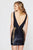 Angela & Alison - 82031 Fully Sequined Deep V-neck Fitted Dress