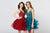 Angela and Alison - 82039 Beaded Bodice Ruffled Tiered Skirt Dress In Red and Green