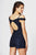 Angela and Alison - 82056 Embroidered Romper With Detachable Overskirt In Blue