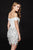 Angela and Alison - 82009 Two-Piece Sequin Fringed Off Shoulder Dress In White