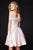 Angela and Alison - 82005 Floral Lace Off Shoulder A-Line Dress In Pink